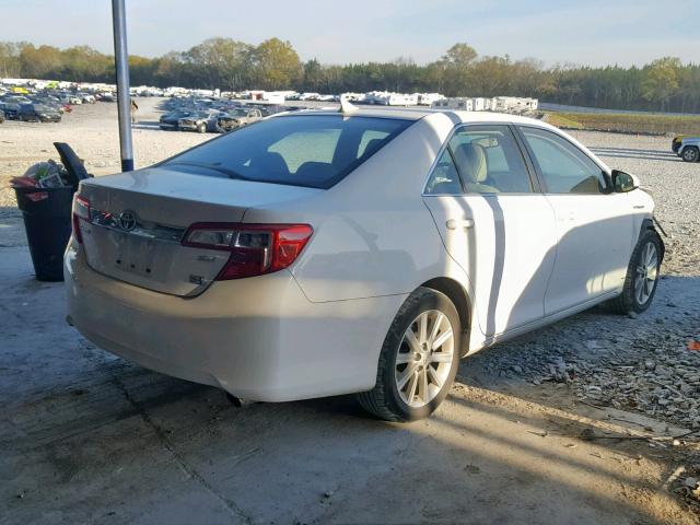 4T1BD1FK8CU013812 - 2012 TOYOTA CAMRY HYBR WHITE photo 4