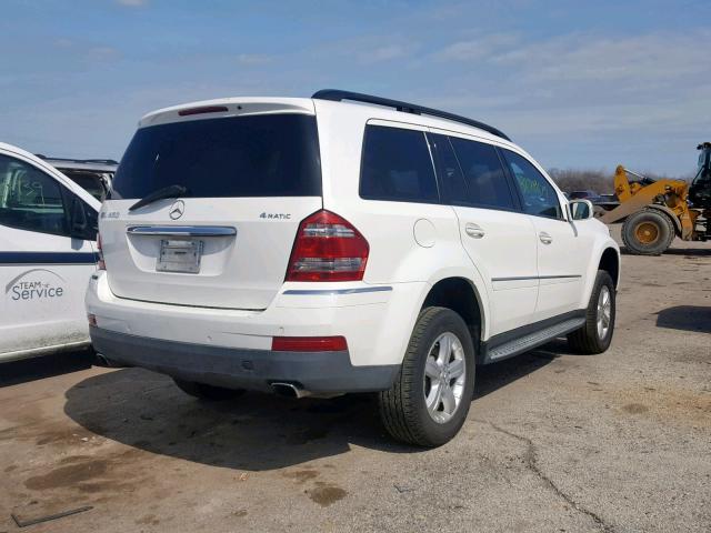 4JGBF71E27A120814 - 2007 MERCEDES-BENZ GL 450 4MA WHITE photo 4