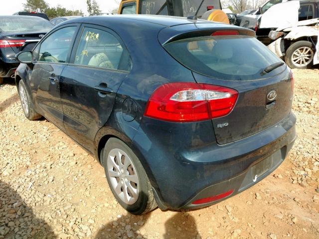 KNADN5A35D6115606 - 2013 KIA RIO EX BLUE photo 3