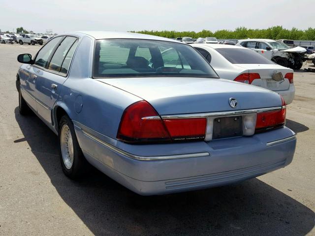 2MEFM75W7XX700158 - 1999 MERCURY GRAND MARQ BLUE photo 3