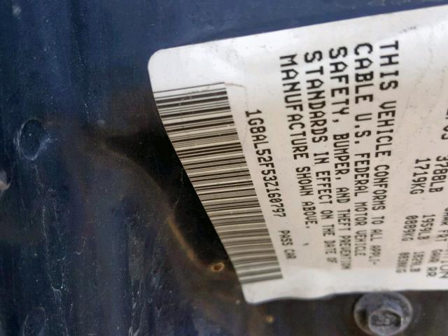 1G8AL52F53Z160797 - 2003 SATURN ION LEVEL BLUE photo 10