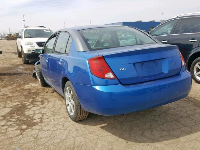 1G8AL52F53Z160797 - 2003 SATURN ION LEVEL BLUE photo 3