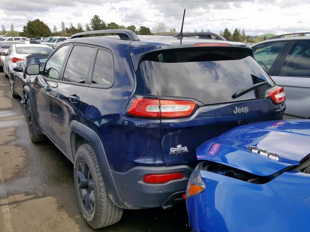 1C4PJMBS0GW155222 - 2016 JEEP CHEROKEE T BLUE photo 3