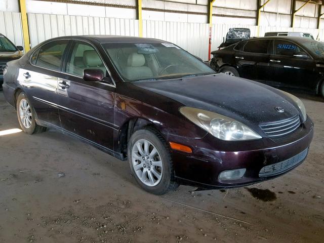 JTHBF30GX25016989 - 2002 LEXUS ES 300 BURGUNDY photo 1