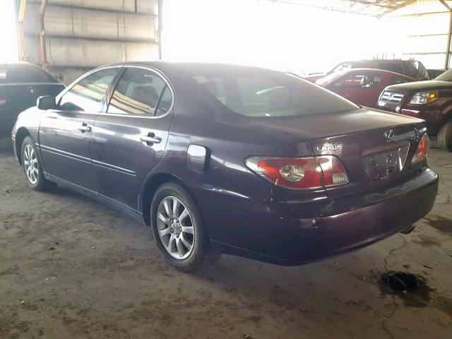 JTHBF30GX25016989 - 2002 LEXUS ES 300 BURGUNDY photo 3