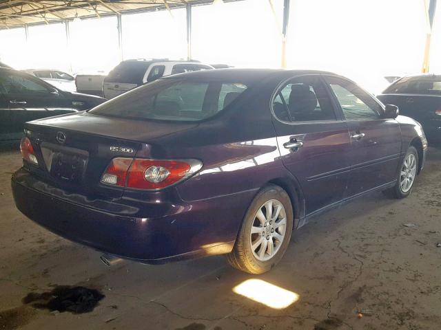 JTHBF30GX25016989 - 2002 LEXUS ES 300 BURGUNDY photo 4