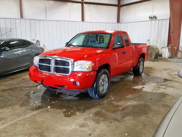 1D7HW42K16S589098 - 2006 DODGE DAKOTA SLT RED photo 2