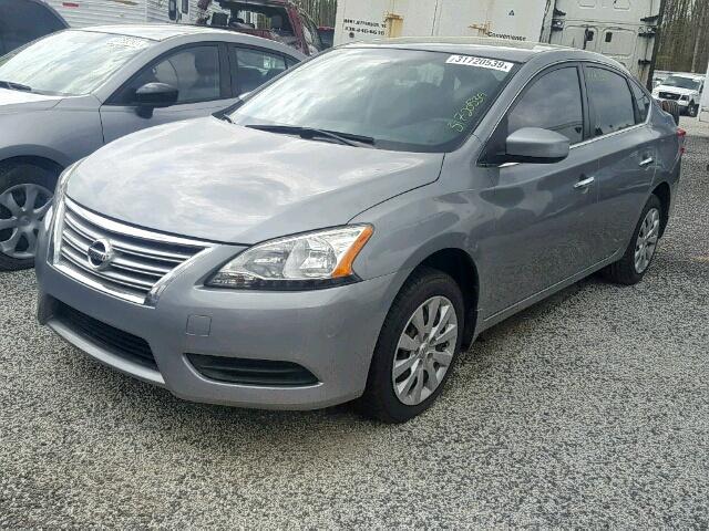 3N1AB7AP9EY288958 - 2014 NISSAN SENTRA S GRAY photo 2