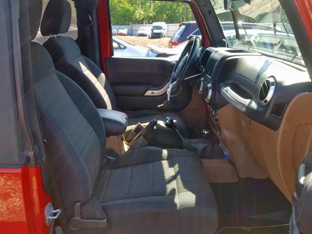 1C4AJWBG2CL155327 - 2012 JEEP WRANGLER S RED photo 5