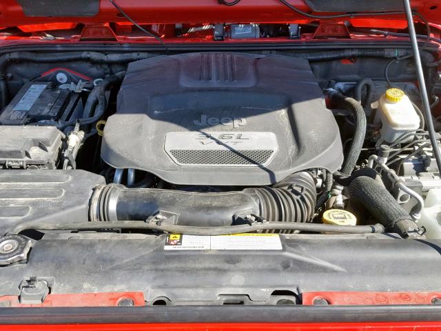 1C4AJWBG2CL155327 - 2012 JEEP WRANGLER S RED photo 7