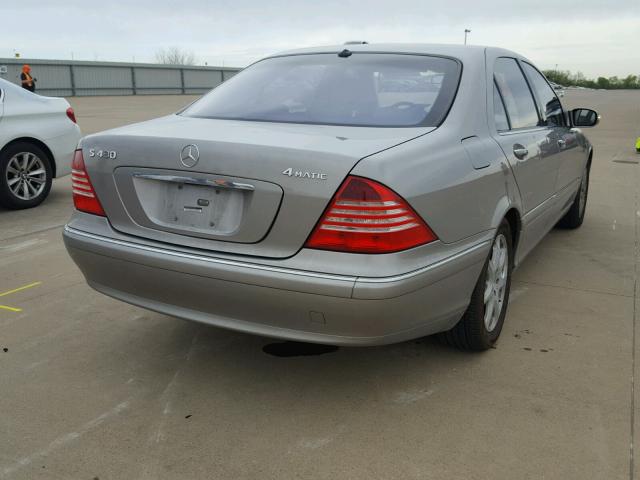 WDBNG83J55A434595 - 2005 MERCEDES-BENZ S 430 4MAT SILVER photo 4