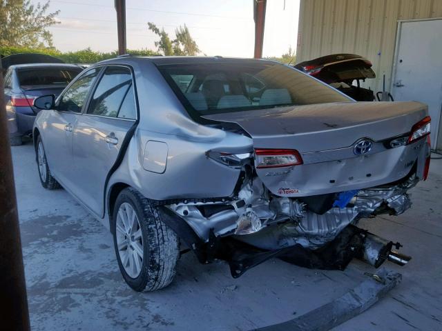 4T1BD1FK9CU063408 - 2012 TOYOTA CAMRY HYBR SILVER photo 3