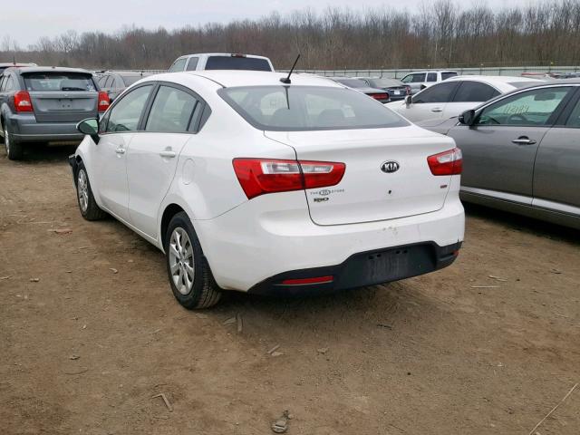 KNADM4A38D6191544 - 2013 KIA RIO LX WHITE photo 3