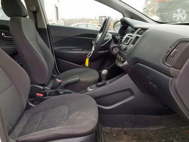 KNADM4A38D6191544 - 2013 KIA RIO LX WHITE photo 5