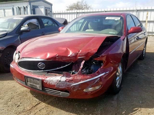 2G4WD582261213087 - 2006 BUICK LACROSSE C BURGUNDY photo 2