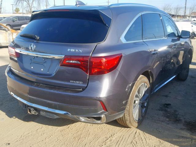 5FRYD4H79HB028861 - 2017 ACURA MDX TECHNO GRAY photo 4