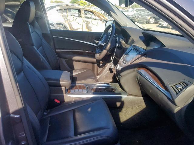 5FRYD4H79HB028861 - 2017 ACURA MDX TECHNO GRAY photo 5