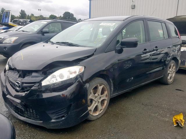 JM1CR2WL6A0369883 - 2010 MAZDA 5 BLACK photo 2