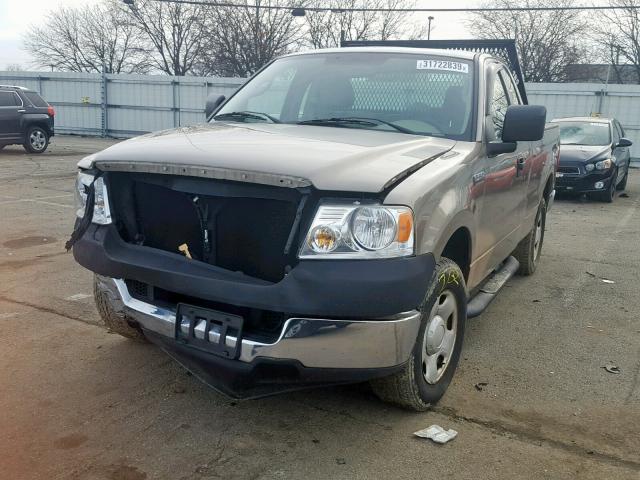 1FTRF12275NA64377 - 2005 FORD F150 TAN photo 2