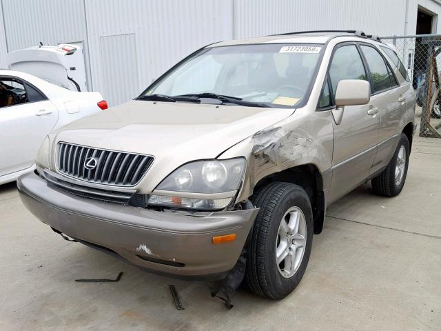 JT6HF10U9Y0141758 - 2000 LEXUS RX 300 GOLD photo 2