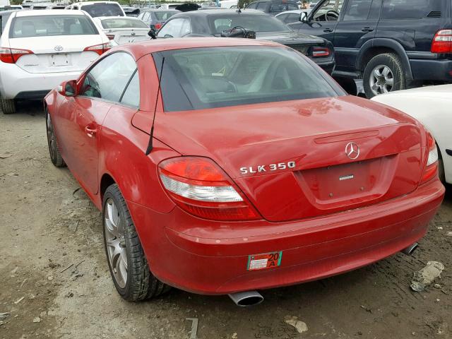 WDBWK56FX6F120874 - 2006 MERCEDES-BENZ SLK 350 RED photo 3