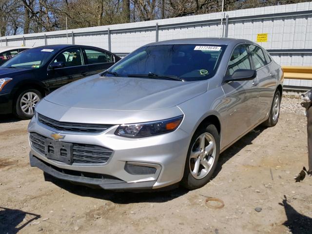 1G1ZC5ST4HF166400 - 2017 CHEVROLET MALIBU LS SILVER photo 2