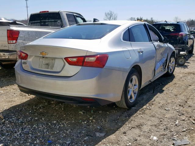 1G1ZC5ST4HF166400 - 2017 CHEVROLET MALIBU LS SILVER photo 4