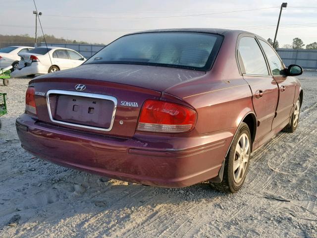 KMHWF25S62A592611 - 2002 HYUNDAI SONATA GL MAROON photo 4