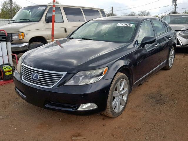 JTHDU46F185005035 - 2008 LEXUS LS 600HL BLACK photo 2