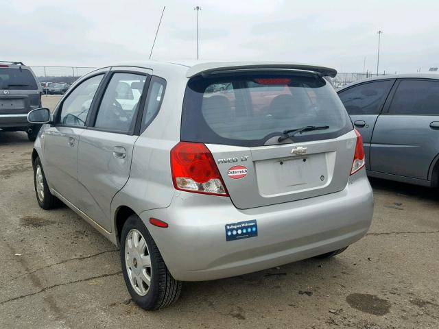 KL1TG62695B409484 - 2005 CHEVROLET AVEO LT SILVER photo 3