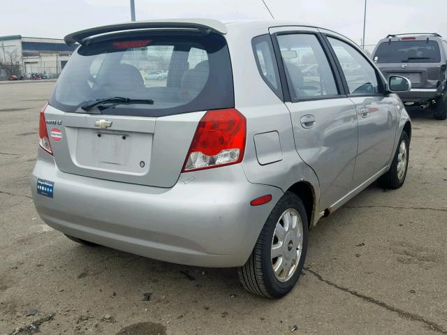 KL1TG62695B409484 - 2005 CHEVROLET AVEO LT SILVER photo 4