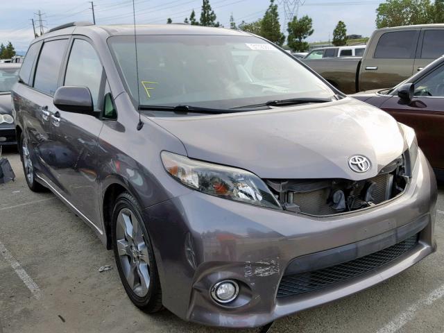 5TDXK3DC0ES513123 - 2014 TOYOTA SIENNA SPO GRAY photo 1