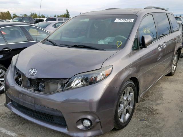 5TDXK3DC0ES513123 - 2014 TOYOTA SIENNA SPO GRAY photo 2