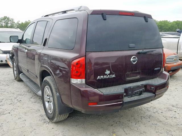 5N1BA0ND8DN601128 - 2013 NISSAN ARMADA SV BURGUNDY photo 3