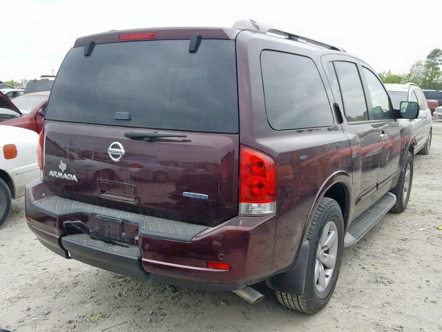 5N1BA0ND8DN601128 - 2013 NISSAN ARMADA SV BURGUNDY photo 4