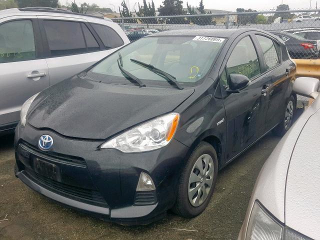 JTDKDTB35E1559938 - 2014 TOYOTA PRIUS C BLACK photo 2