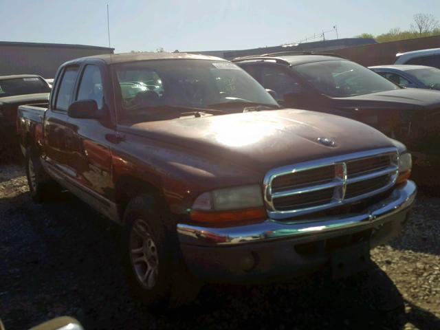 1B7HL2AN41S274274 - 2001 DODGE DAKOTA QUA MAROON photo 1