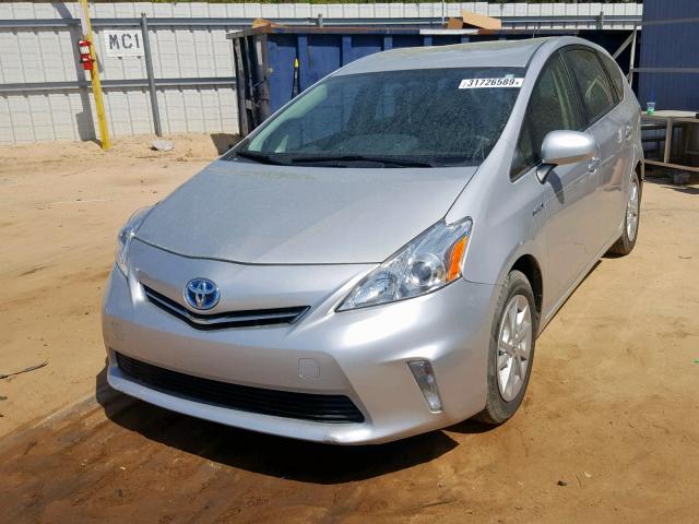 JTDZN3EU8D3223347 - 2013 TOYOTA PRIUS V SILVER photo 2