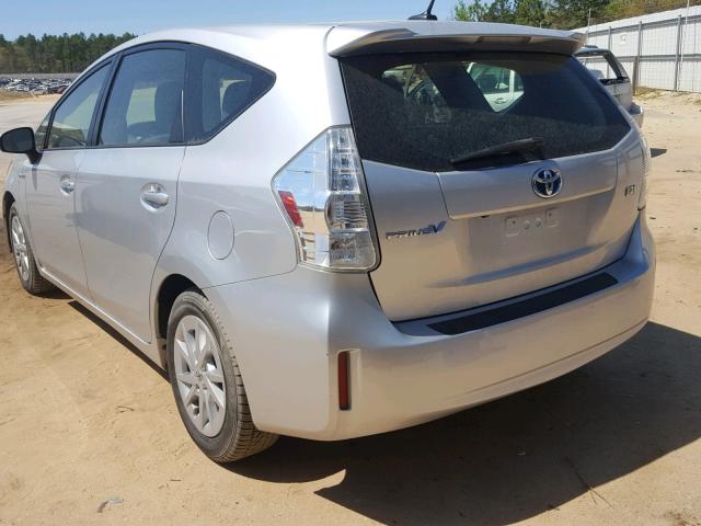 JTDZN3EU8D3223347 - 2013 TOYOTA PRIUS V SILVER photo 3