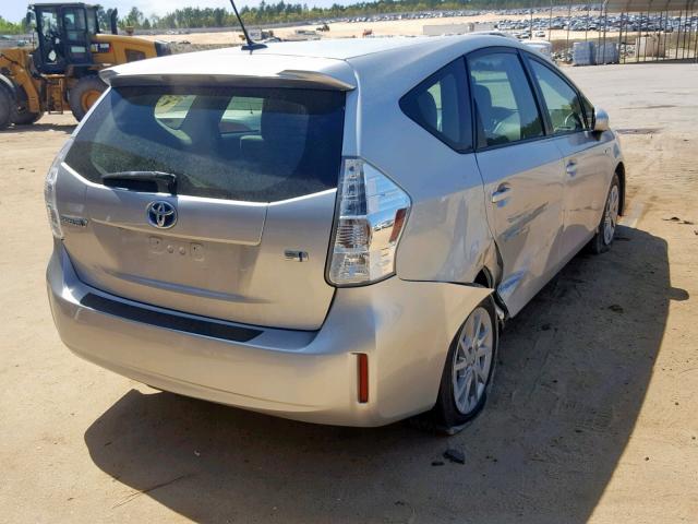 JTDZN3EU8D3223347 - 2013 TOYOTA PRIUS V SILVER photo 4