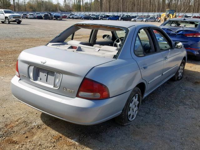 3N1CB51A22L555665 - 2002 NISSAN SENTRA GXE BLUE photo 4