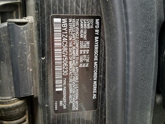 WBY1Z4C58GV506230 - 2016 BMW I3 REX Ağ foto 10