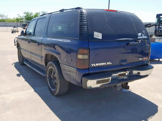 1GKFK16Z32J242489 - 2002 GMC YUKON XL K BLUE photo 3