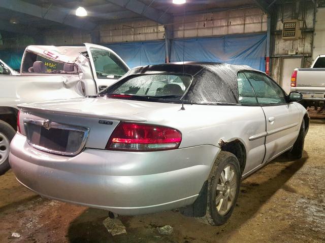 1C3EL75R04N321532 - 2004 CHRYSLER SEBRING GT SILVER photo 4