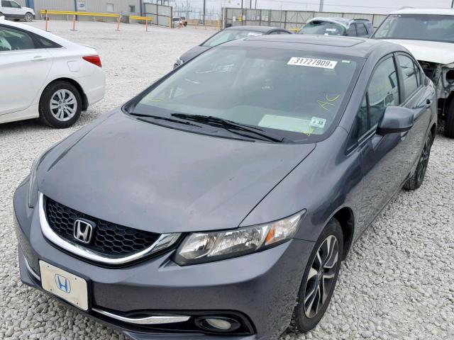 19XFB2F91DE250608 - 2013 HONDA CIVIC EXL GRAY photo 2