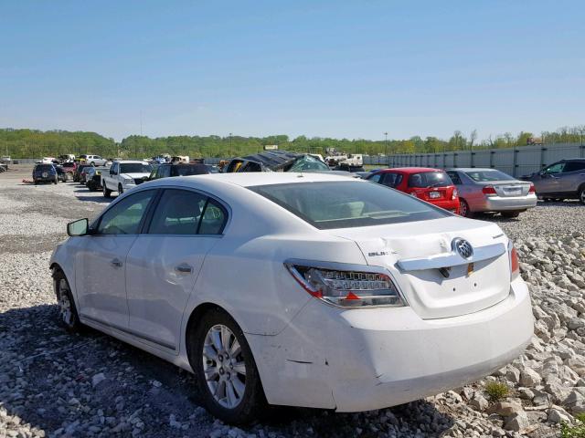 1G4GB5EG3AF110675 - 2010 BUICK LACROSSE C WHITE photo 3