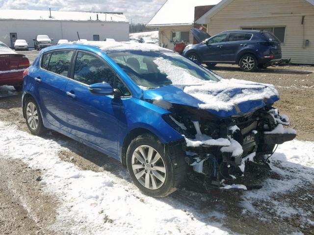 KNAFX5A86E5176713 - 2014 KIA FORTE EX BLUE photo 1