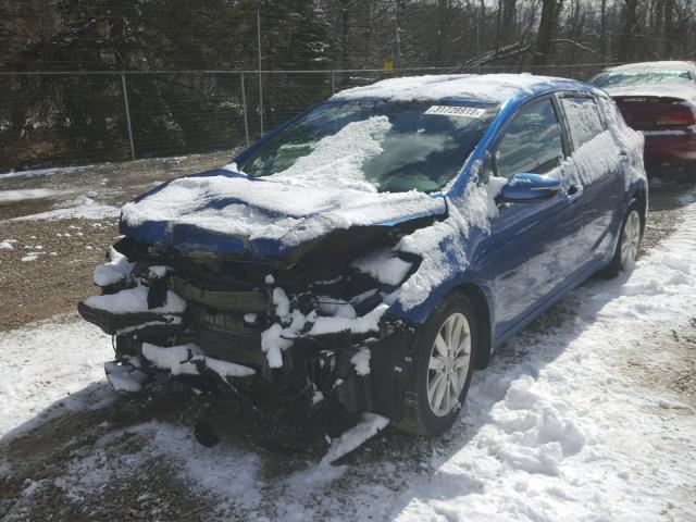 KNAFX5A86E5176713 - 2014 KIA FORTE EX BLUE photo 2