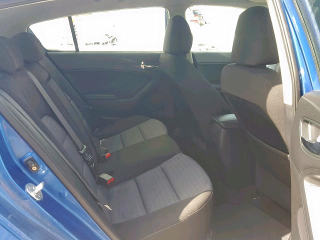 KNAFX5A86E5176713 - 2014 KIA FORTE EX BLUE photo 6