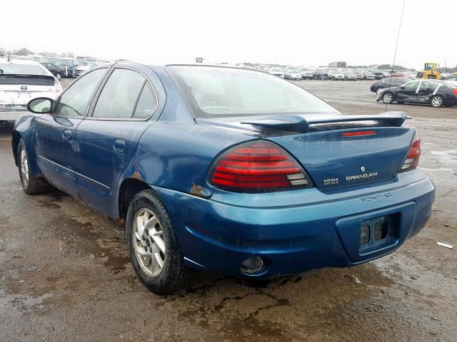 1G2NF52E63M525012 - 2003 PONTIAC GRAND AM S TURQUOISE photo 3